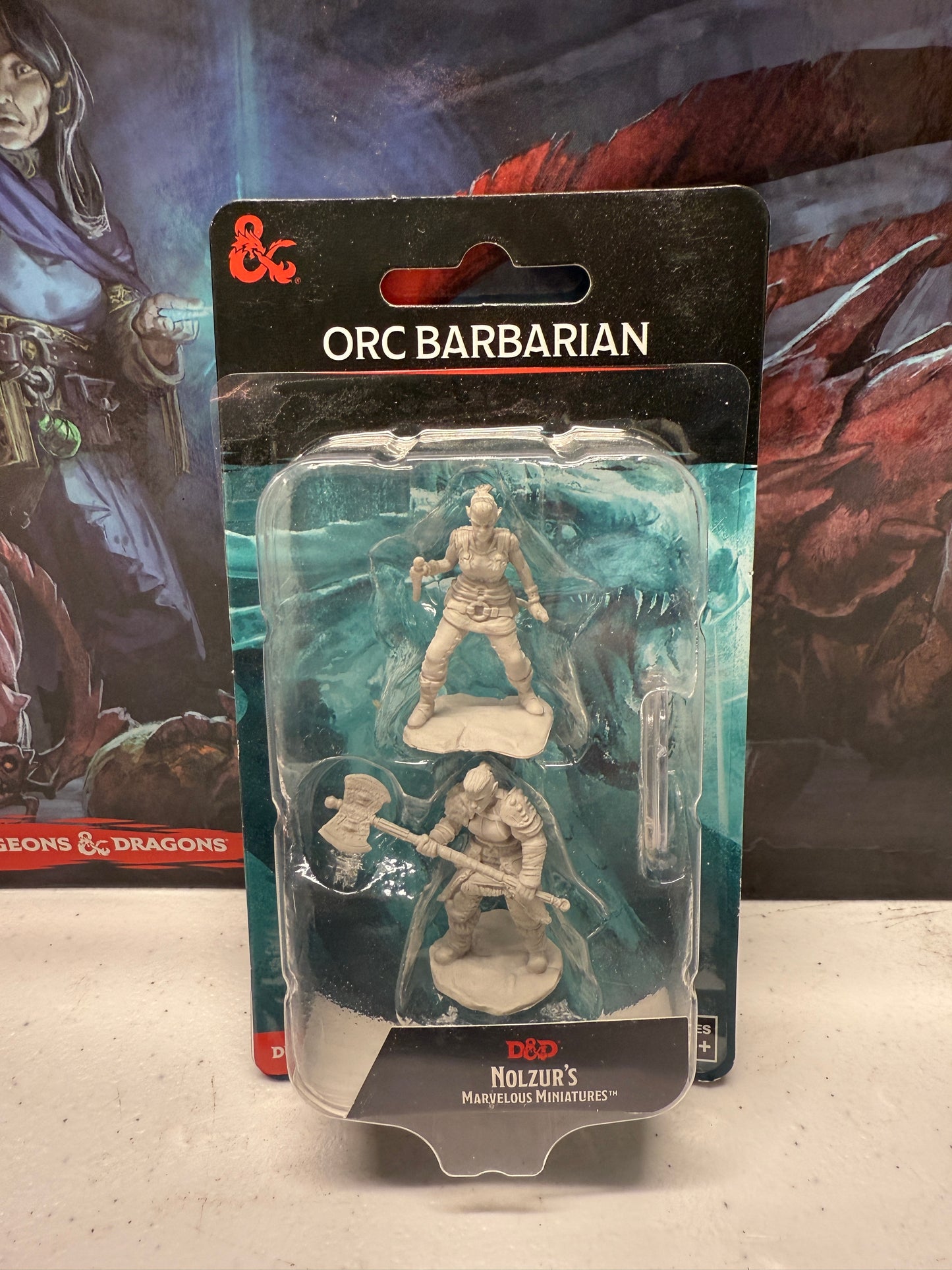 Orc Barbarian D&D Figurine