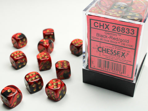 Chessex 12mm D6 Block (36 Dice)