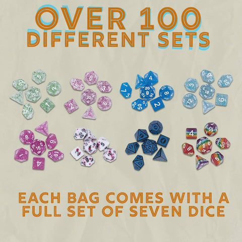 Mystery Dice - full set of 7 Polyhedral Dice
