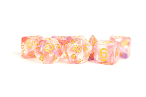 Limited Edition:  Out of Print Set of 7 Resin Dice for D&D: Unicorn Fairy Floss