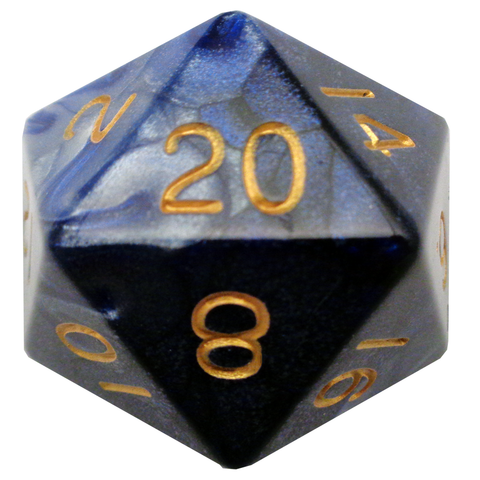 MEGA 35mm Acrylic D20's: Glow Orange
