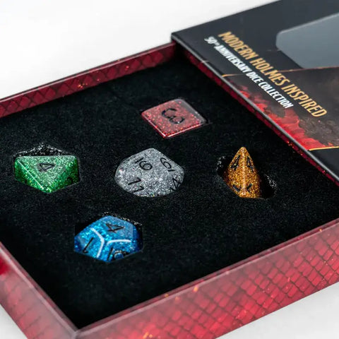 Dungeons & Dragons retro homes fifth anniversary dice set