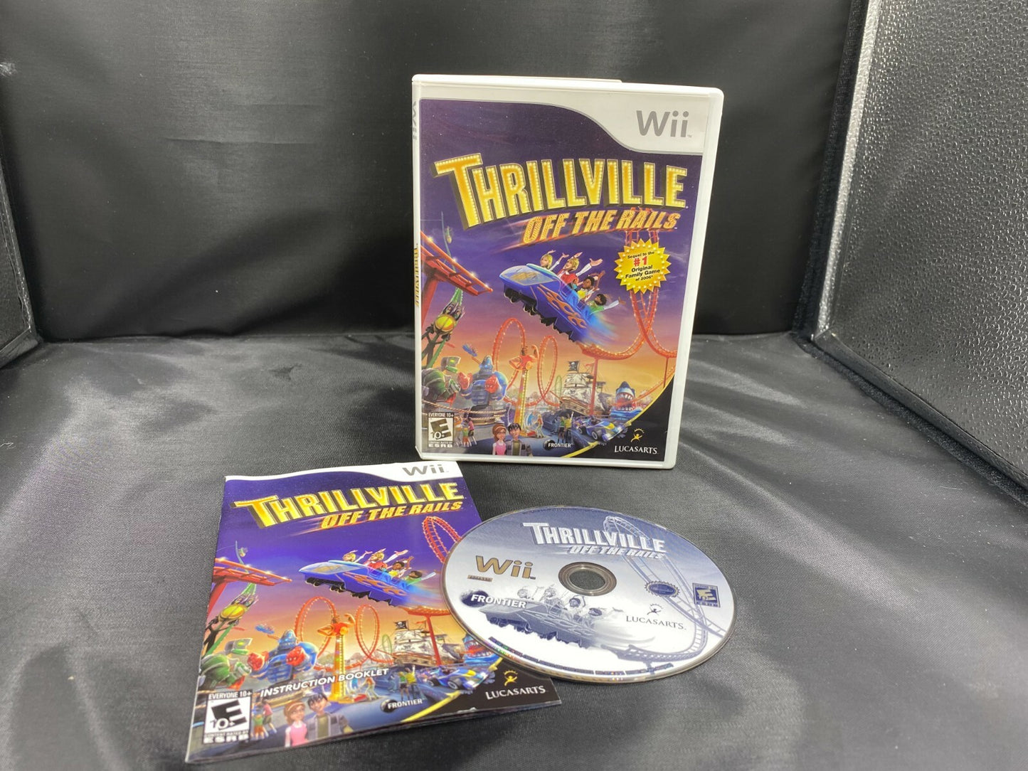 Nintendo Wii Thrillville Off the Rails and Six Flags Fun Park Clean and Tested