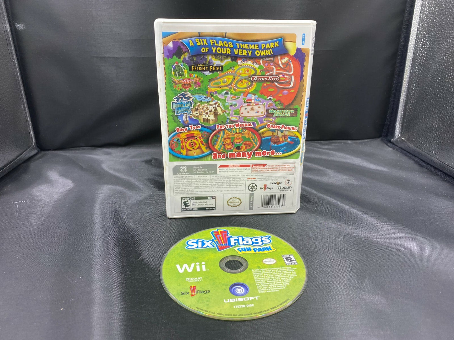 Nintendo Wii Thrillville Off the Rails and Six Flags Fun Park Clean and Tested