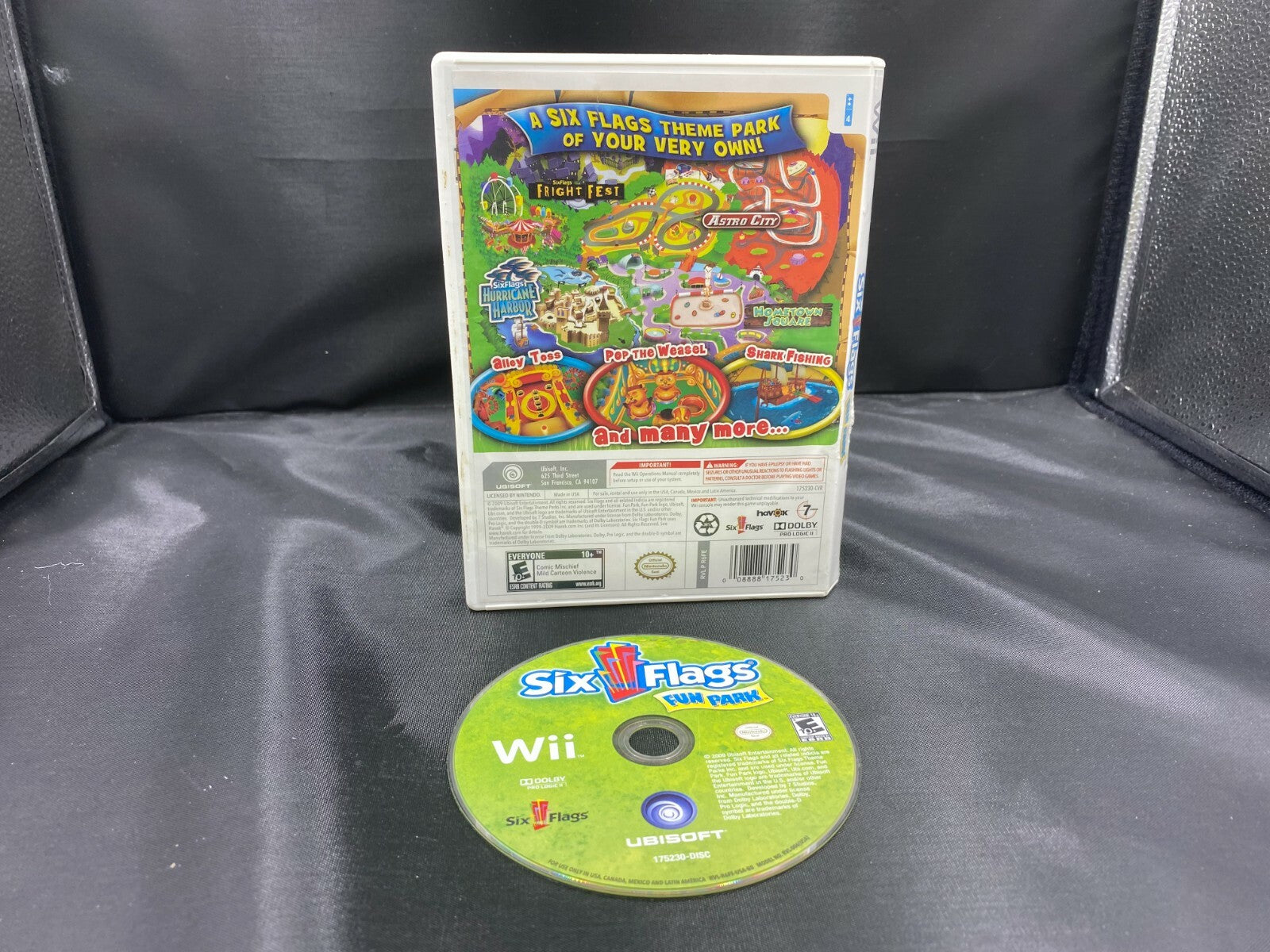 Nintendo Wii Thrillville Off the Rails and Six Flags Fun Park Clean and Tested