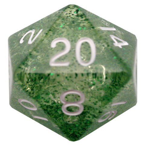 MEGA 35mm Acrylic D20's: Glow Orange