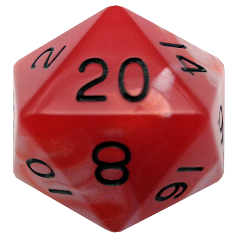 MEGA 35mm Acrylic D20's: Glow Orange