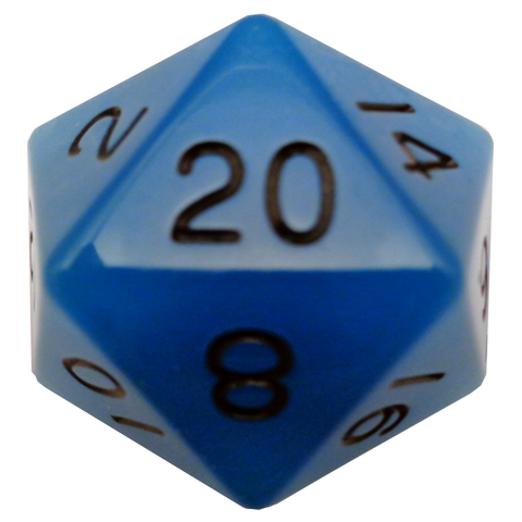 MEGA 35mm Acrylic D20's: Glow Orange