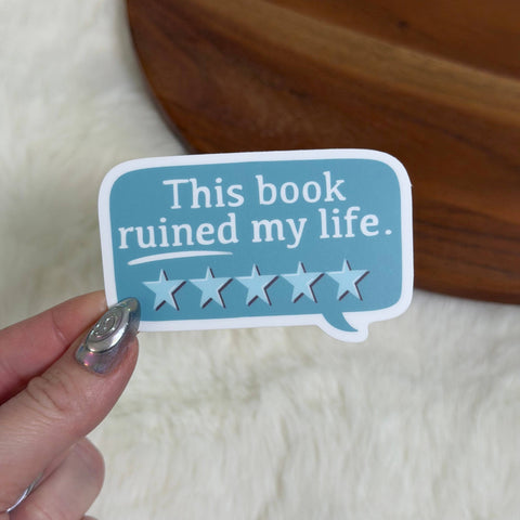 This Book Ruined My Life Review Sticker