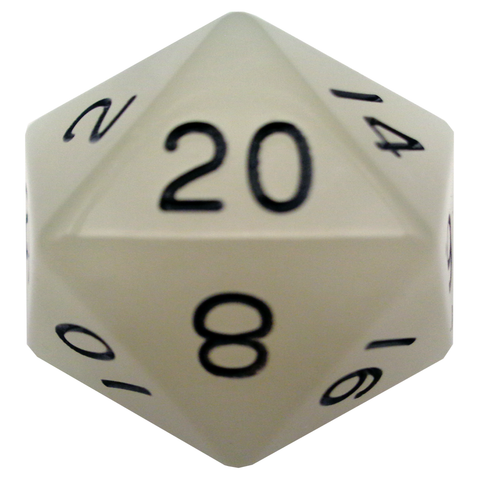 MEGA 35mm Acrylic D20's: Glow Orange