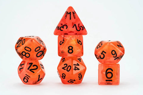 Limited Edition:  Out of Print Set of 7 Resin Dice for D&D: Unicorn Fairy Floss