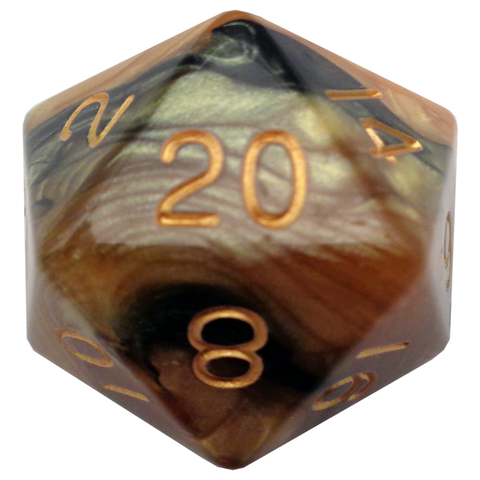 MEGA 35mm Acrylic D20's: Glow Orange