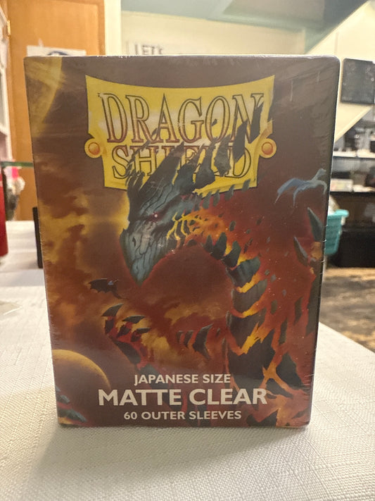 Dragon shield Matt clear 60 sleeves Japanese size