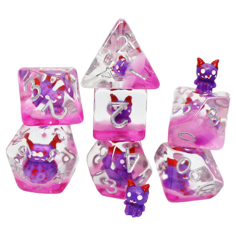 7 Piece D&D Dice Foam Brain