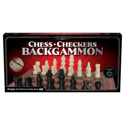 Chess Checkers and Backgammon Sets