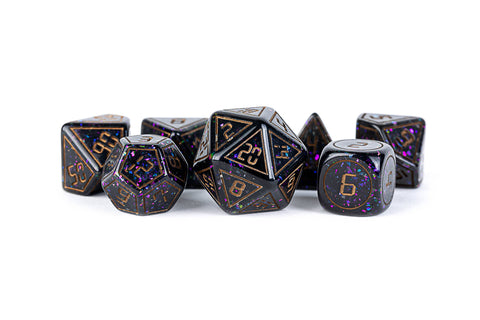 Limited Edition:  Out of Print Set of 7 Resin Dice for D&D: Unicorn Fairy Floss