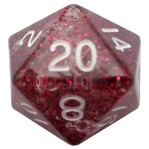MEGA 35mm Acrylic D20's: Glow Orange