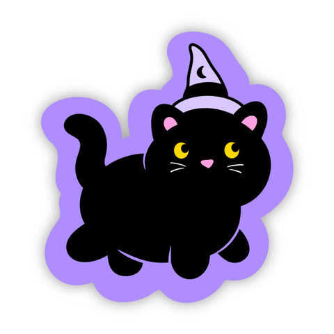 Black Cat Witch Hat Sticker