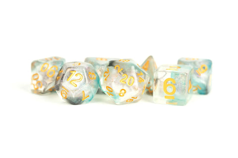 Limited Edition:  Out of Print Set of 7 Resin Dice for D&D: Unicorn Fairy Floss