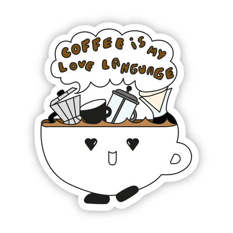 "Coffee is my love language" Mug Sticker