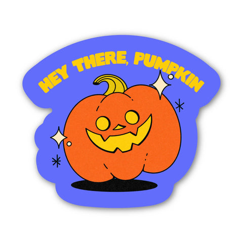 Hey There Pumpkin Jack-O'-Lantern Halloween Sticker