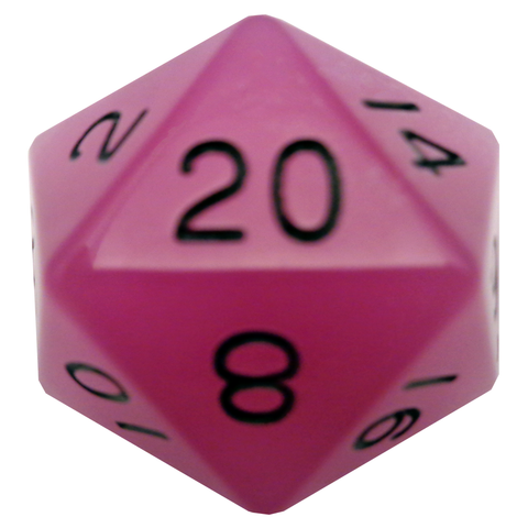 MEGA 35mm Acrylic D20's: Glow Orange
