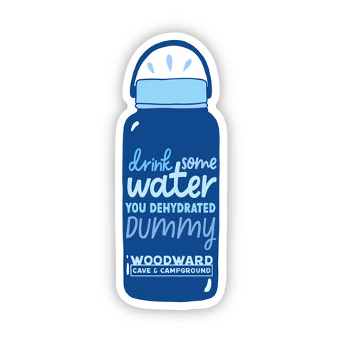 Drink Some Water You Dehydrated Dummy Sticker - Woodward