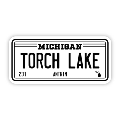 Torch Lake Michigan License Plate Sticker