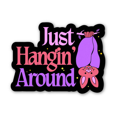 Just Hangin' Around Spooky Bat Sticker