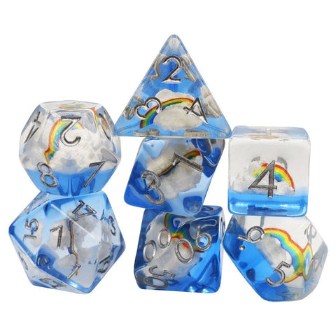 7 Piece D&D Dice Foam Brain