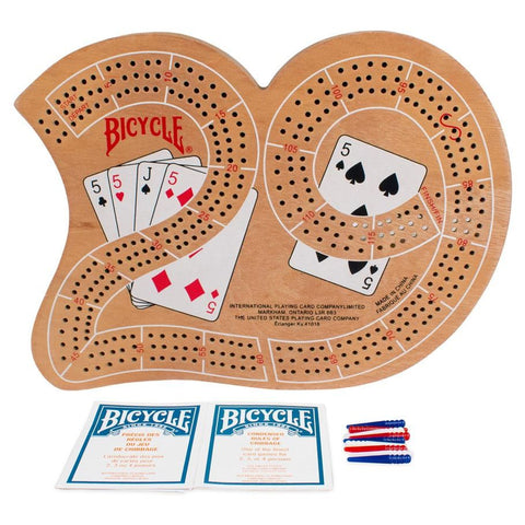 Bicycle cribbage board